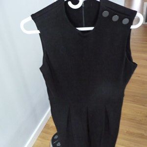 CALVIN KLEIN RAYON BLEND BLACK KNEE LENGTH ZIP ON BACK SLEEVELESS DRESS …
